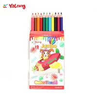 Jumbo Wooden Pencil Hb Customized Logo Colorful Painting Big