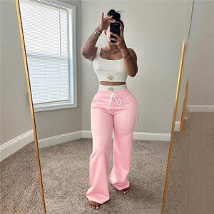 Canottiera sportiva alla moda da <span class=keywords><strong>donna</strong></span> <span class=keywords><strong>pantaloni</strong></span> <span class=keywords><strong>larghi</strong></span> a vita alta Set pantaloncini <span class=keywords><strong>estivi</strong></span> 2 pezzi con chiusura a coulisse - Product Image 1