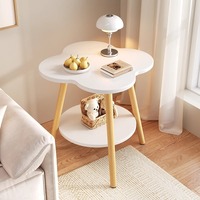 Table basse moderne minimaliste pour salon et chambre à coucher avec espace de rangement, plateau en bois et pierre artificielle, meubles pour la maison