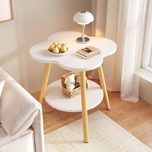 Tavolino da Caffè Moderno e Minimalista per Soggiorno e Camera da Letto con Spazio di Archiviazione, Piano in Legno e Pietra Artificiale, Arredamento per la Casa - Product Image 1