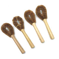 Brosse à vaisselle de cuisine naturelle de qualité supérieure à long manche en bambou bouteille d'eau tasse Pot brosse brosse de nettoyage en bois pour bouteille