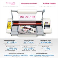 Laminateur CNC intelligent 9460T A2+ à quatre rouleaux, réglable en vitesse et en température, machine de plastification à froid/à chaud