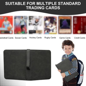 Premium Waterproof 9 Pockets PU Leather <b>Card</b> <b>Binder</b> Secure Zipper Custom Black Trading <b>Card</b> Album Just Case Acrylics PP Inner - Product Image 2