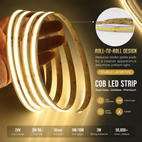 Bande LED COB à courant constant ultra longue 20M 30M, CRI90+ Dimmable, avec PCB en cuivre et stabilisateur de courant intégré
