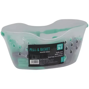 Lot de 20 pinces à <span class=keywords><strong>linge</strong></span> ménagères en métal avec paniers, rangement d'épingles en tissu plastique pour la cuisine et les techniques d'injection de bijoux - Product Image 2