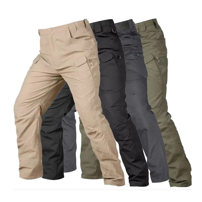 Men Hunting Hiking Trousers X 7 Tactical Pants Twill Cotton Pants Multi Pockets Camouflage Track Pants