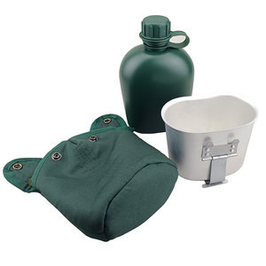 Free sample manufacturer with a high sales volume Three-piece set of outdoor camping water bottles with a <b>cover</b> and <b>cup</b> - Product Image 4