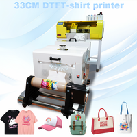 Cabezal de Impresión Simple/Doble de 33 cm para Camisetas y Tazas, Disponible. Impresora DTF A3 para Impresión de Etiquetas de Tela en Rollo, Impresión de Inyección de Tinta en Escritorio