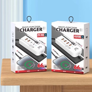 Nouvel adaptateur <span class=keywords><strong>de</strong></span> <span class=keywords><strong>chargeur</strong></span> secteur Type-<span class=keywords><strong>C</strong></span> double <span class=keywords><strong>USB</strong></span> 4 ports, tête <span class=keywords><strong>de</strong></span> charge 5.1A pour téléphones <span class=keywords><strong>Apple</strong></span> et Android, prise européenne - Product Image 6