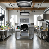 Robot de Cuisson Électrique Intelligent Haut de Gamme pour Salon de Thé Artisanal, Design Minimaliste en Bois, pour la Cuisine Professionnelle