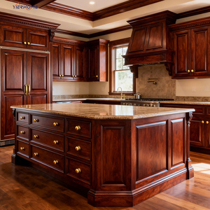 Mobili da <span class=keywords><strong>cucina</strong></span> in rovere massello personalizzato di lusso stile classico europeo per progetti di Villa Design e produzione su - Product Image 5