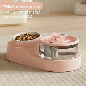 Suministros para mascotas para gatos y perros, dispensador de agua automático 2 en 1 resistente al agua de gran capacidad <span class=keywords><strong>silencioso</strong></span> móvil y alimentador - Product Image 6