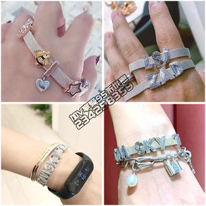 <span class=keywords><strong>Bracelet</strong></span> à breloques en argent 925 avec fermoir en forme de cœur de la série Reflexions, style cubain avec zircon, pour la création de bijoux féminins, idéal comme cadeau - Product Image 5