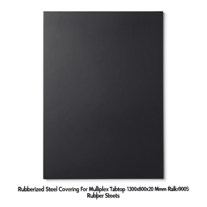 Revêtement en acier caoutchouté Fami pour plateau de table Multiplex 1300x800x20 mm Noir Ral9005 - Product Image 3