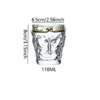 Vente chaude 110ml Nouveau Style Design Créatif Résistant À La Chaleur Singe Roi Tasse En Verre