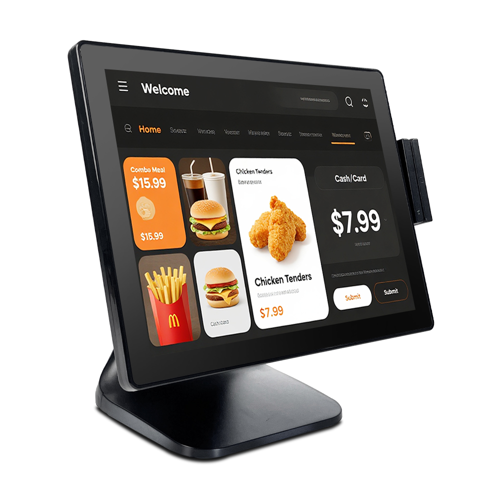 15 Inch Dual Screen POS System Card Reader Module Bulk Production Cash Register POS Terminal 15'' POS Terminal Manufacturer