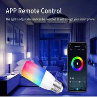 Ampoule E27 RGBCW T37 à changement de couleur dimmable, 85-265V, large plage de tension, pour décoration intérieure, télécommande, certifiée CE
