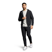 Ensemble de survêtement pour homme, léger, respirant, à séchage rapide, avec capuche, pour l'automne, 90% polyamide, 10% élasthanne