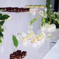 Présentoirs en acrylique pour buffet, supports de présentation alimentaire, présentoirs à desserts emboîtables, boîtes de présentation en lucite pour mariages et fêtes