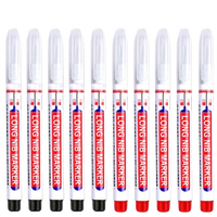 Marqueurs à tête longue de 20mm, encre de couleur noire, marqueur à trous multi-usages de 1mm, papier décoratif, échantillon permanent offert