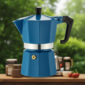กาเฟต์เทรีย อลูมิเนียม 3 ถ้วย ITALEXPRESS สีฟ้า 1361V - Product Image 3