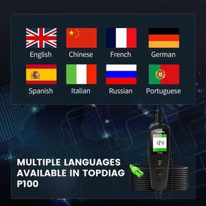 Factory Wholesale TopDiag P100 Universal Automotive <b>Battery</b> <b>Tester</b> OBD2 12-24V Circuit <b>Tester</b> Electrical System Diagnostic Tool - Product Image 4