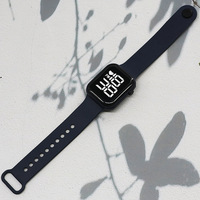 Jam Tangan Elektronik Mewah Grosir Model Kotak untuk Anak Laki-laki Perempuan Pelajar, Olahraga Luar Ruangan, Plastik LED Digital, Hadiah Anak