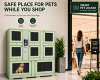 Casier de rangement intelligent pour animaux de compagnie 2026 avec serrure électronique, surveillance vidéo 24h/24 et 7j/7, 8 portes, étanche et ventilé pour parcs et lieux publics