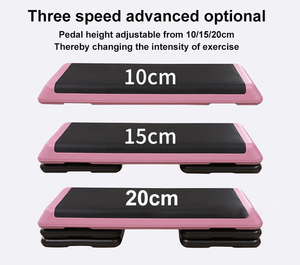Plataforma de Ejercicio Ajustable en Altura, Antideslizante, de HDPE, para Gimnasio en Casa, Tabla de Entrenamiento Cardiovascular Estable, Plataforma de Step Aeróbico - Product Image 3