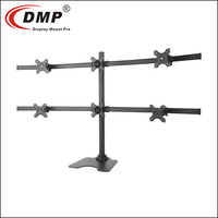 Support de table DMP, bras VESA pour moniteurs LCD de 13 à 27 pouces, support pour 6 moniteurs et support de bureau