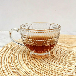 Gobelet en verre de style nordique de 400 ml avec motif floral, réutilisable et portable, à paroi simple, grande capacité, unisexe, pour la maison, le bureau, les cadeaux - Product Image 6