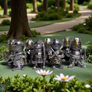 Sculpture en résine Chevalier Crusader Européen OR34, Souvenir d'Art Médiéval, Chevalier Samouraï en Armure, Statue de Gnome de Jardin Extérieur - Product Image 5