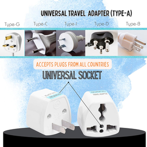 Adaptor perjalanan Universal, konverter soket Outlet 2 Pin US 500W, adaptor Plug konversi daya US 10A untuk perjalanan rumah - Product Image 6