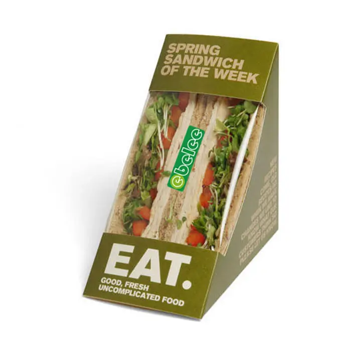 Pasokan Pabrik Desain Berbagai Sekali Pakai Kotak Kertas Kemasan Sandwich Makanan untuk Makanan Kemasan Makanan Makanan Makanan Makanan