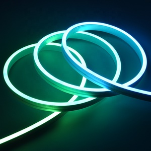 شريط إضاءة LED نيون قابل للتحكم 12 فولت/24 فولت 3535 RGB IC، مقاس 6*12 مم، مزدوج الجوانب، 96 مصباح LED لكل متر، 15 واط لكل متر، ألوان كاملة مع تحكم بالبكسل - Product Image 2