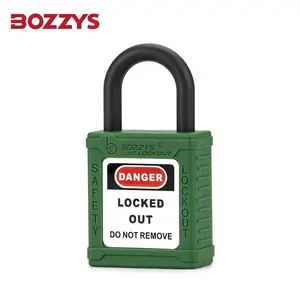Green 6.2*25mm Plastic Safety Padlock For Electrical Insulation Lockout/tagout