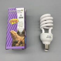 Ampoule spirale CFL E27 en verre à économie d'énergie 13W 26W UVB 5.0 10.0 pour reptiles, tortues, lézards, dragons barbus, lampe à calcium