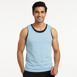 Camiseta Deportiva sin Mangas para Hombre, Venta al por Mayor, Ajuste Regular, 95% Algodón, 5% Elastano, Fabricante de Ropa para Hombre - Product Image 1