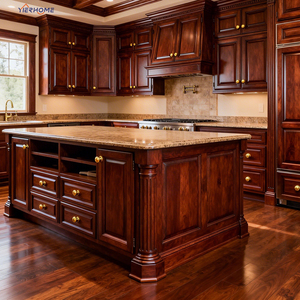 Mobili da <span class=keywords><strong>cucina</strong></span> in rovere massello personalizzato di lusso stile classico europeo per progetti di Villa Design e produzione su - Product Image 6