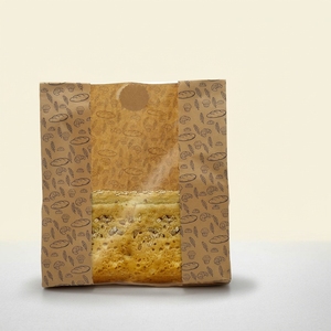 Bolsa de Papel Kraft Impresa Personalizada para Pan con Ventana Transparente, Bolsa de Papel para Panadería SOS, Impermeable, para Envasado de Alimentos - Product Image 2