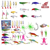 Échantillon Gratuit Red Eyes 2026 Calendrier de l'Avent de Pêche Tendance Boîte Mystère Ensemble Cadeau de Noël de leurres de pêche Vente en Gros