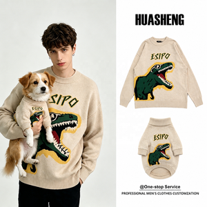 2026 Trend Matching Owner and Pet Sweaters Minimalist Chic Urban Style Classic Everyday Essential Cartoon <strong>Jumper</strong> Swear - Product Image 1