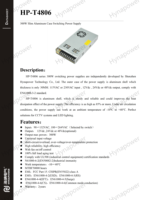 Alimentation à découpage 300W 48Vdc/6.25A 90-264Vac UL508, boîtier fin en aluminium pour télécommunications et infrastructures PoE Hynapower HP-T4806