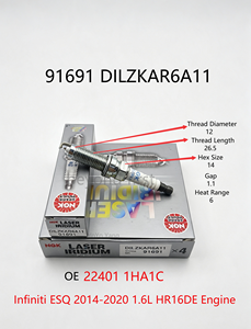 Candela Iridium NGK DILZKAR6A11 91691 di ricambio per motore a benzina Infiniti ESQ <span class=keywords><strong>Nissan</strong></span> <span class=keywords><strong>Juke</strong></span> 1.6 HR16DE - Product Image 5