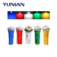 Ampoule LED T5 1SMD 5050, lumières intérieures de voiture, indicateur de réchauffement du tableau de bord, lampe dôme pour Instrument automatique, vente en gros