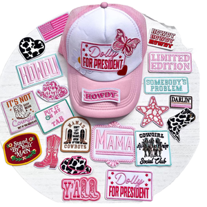 Wholesale New Embroidered Iron-<b>On</b> Twill Fabric Round <b>Patches</b> Custom Personalized Logo for Truckers Hats Gifts - Product Image 1