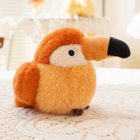 Porte-clés en peluche série Palm for Bird, adorable oiseau en peluche, mini-breloque douce en coton PP et polyester brodé, cadeau anti-stress
