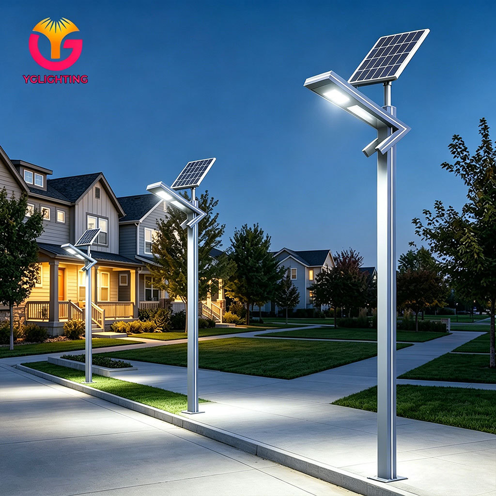Customizable Color Aluminum Landscape Lamp IP65 Waterproof Solar LED Street Light for Villa Garden Square Outdoor Lighting