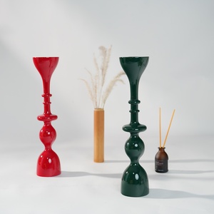 Support de bougie artisanal en laque, finition polie, porte-bougie pour mariage et décoration intérieure - Product Image 3