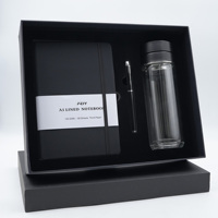 Offre Spéciale : Coffret Cadeau Premium A5 en PU avec Agenda, Bouteille en Verre à Double Paroi et Stylo – Idéal pour les Entreprises et le Bureau